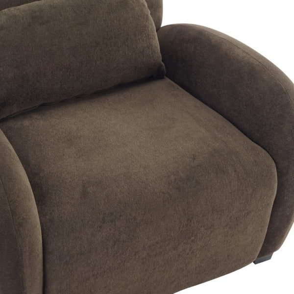 English Elm Maxx Plush Accent Armchair Wraparound Back Foam Cushion for Living Room Nooks Black, Dark Brown N776P499883D