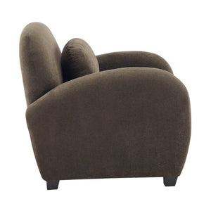 English Elm Maxx Plush Accent Armchair Wraparound Back Foam Cushion for Living Room Nooks Black, Dark Brown N776P499883D