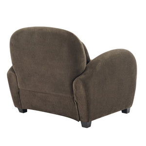 English Elm Maxx Plush Accent Armchair Wraparound Back Foam Cushion for Living Room Nooks Black, Dark Brown N776P499883D