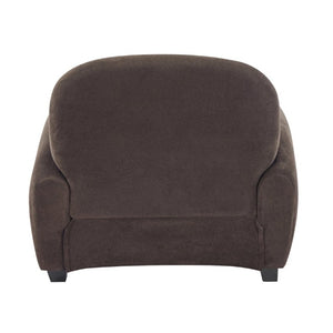 English Elm Maxx Plush Accent Armchair Wraparound Back Foam Cushion for Living Room Nooks Black, Dark Brown N776P499883D