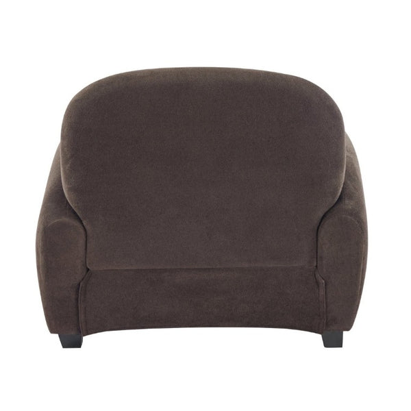 English Elm Maxx Plush Accent Armchair Wraparound Back Foam Cushion for Living Room Nooks Black, Dark Brown N776P499883D