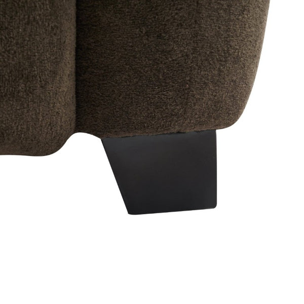 English Elm Maxx Plush Accent Armchair Wraparound Back Foam Cushion for Living Room Nooks Black, Dark Brown N776P499883D