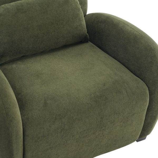 English Elm Maxx Plush Accent Armchair Wraparound Back Foam Cushion for Living Room Nooks Black, Olive Green N776P499883G