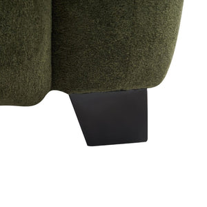 English Elm Maxx Plush Accent Armchair Wraparound Back Foam Cushion for Living Room Nooks Black, Olive Green N776P499883G