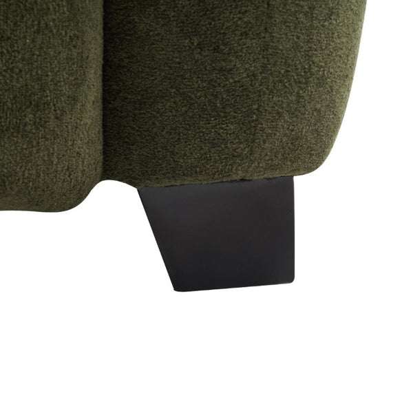 English Elm Maxx Plush Accent Armchair Wraparound Back Foam Cushion for Living Room Nooks Black, Olive Green N776P499883G
