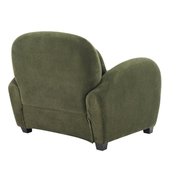 English Elm Maxx Plush Accent Armchair Wraparound Back Foam Cushion for Living Room Nooks Black, Olive Green N776P499883G