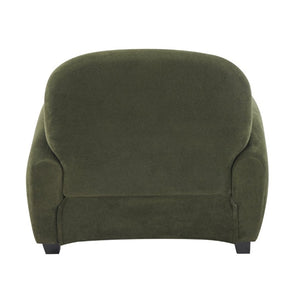 English Elm Maxx Plush Accent Armchair Wraparound Back Foam Cushion for Living Room Nooks Black, Olive Green N776P499883G