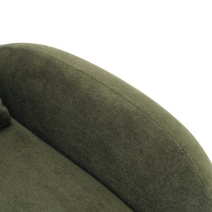 English Elm Maxx Plush Accent Armchair Wraparound Back Foam Cushion for Living Room Nooks Black, Olive Green N776P499883G