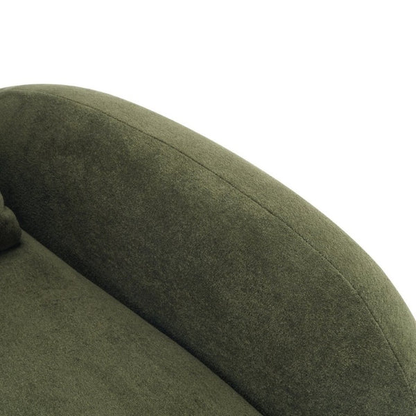 English Elm Maxx Plush Accent Armchair Wraparound Back Foam Cushion for Living Room Nooks Black, Olive Green N776P499883G