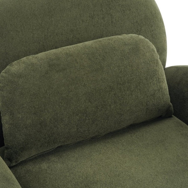 English Elm Maxx Plush Accent Armchair Wraparound Back Foam Cushion for Living Room Nooks Black, Olive Green N776P499883G