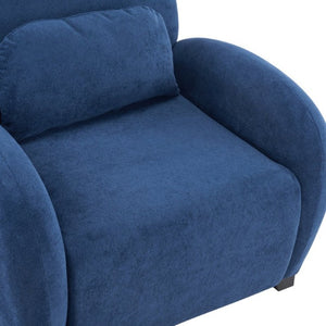 English Elm Maxx Plush Accent Armchair Wraparound Back Foam Cushion for Living Room Nooks Black, Blue N776P499883S