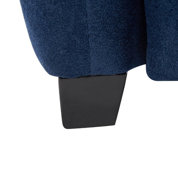 English Elm Maxx Plush Accent Armchair Wraparound Back Foam Cushion for Living Room Nooks Black, Blue N776P499883S