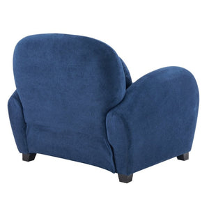 English Elm Maxx Plush Accent Armchair Wraparound Back Foam Cushion for Living Room Nooks Black, Blue N776P499883S