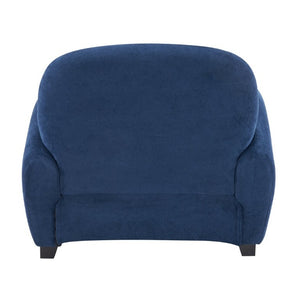 English Elm Maxx Plush Accent Armchair Wraparound Back Foam Cushion for Living Room Nooks Black, Blue N776P499883S