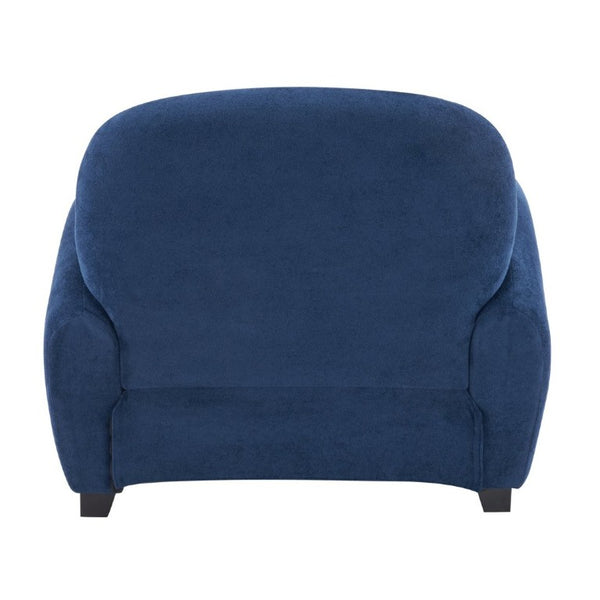 English Elm Maxx Plush Accent Armchair Wraparound Back Foam Cushion for Living Room Nooks Black, Blue N776P499883S