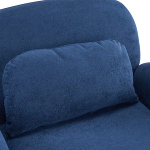 English Elm Maxx Plush Accent Armchair Wraparound Back Foam Cushion for Living Room Nooks Black, Blue N776P499883S