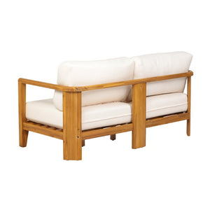 English Elm Elysian Outdoor Acacia Wood 4 Piece Chat Set with Plush Weather Resistant Cushions N776P505070T-2_N776P505071T
