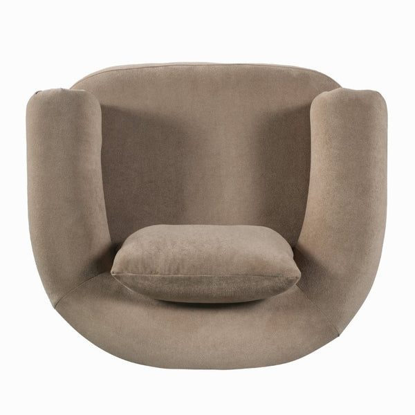 English Elm Audrey Armchair Wrap Around Solid Wood Frame Scandinavian Lounge Reading Chair Brown 38.5 L x 34.5 W x 27 H Set of 2 N776P507258B-2
