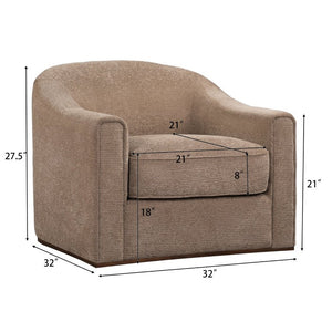 English Elm Upholstered Lounge Chairs with Solid Wood Frame for Modern Living Rooms Pair Dark Brown Single N776P507259D