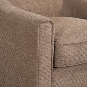 English Elm Upholstered Lounge Chairs with Solid Wood Frame for Modern Living Rooms Pair Dark Brown Single N776P507259D