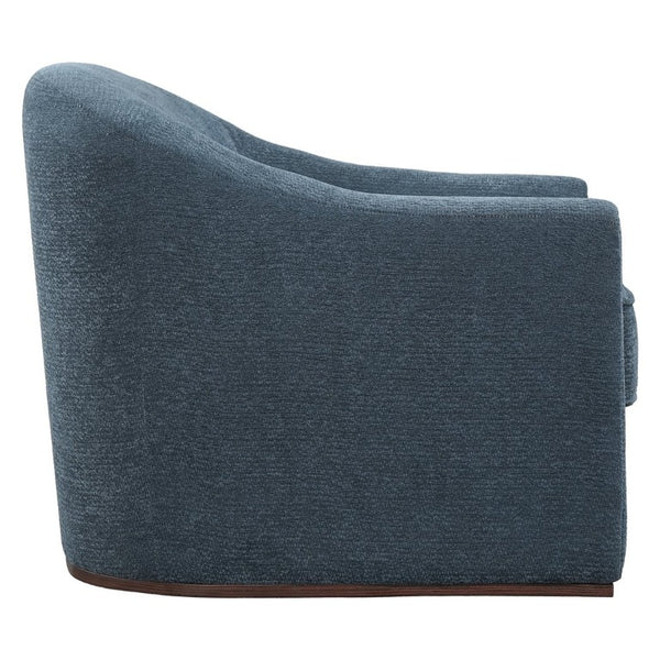 English Elm Upholstered Lounge Chairs with Solid Wood Frame for Modern Living Rooms Pair Navy Blue Single N776P507259N