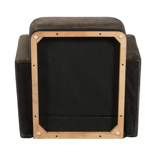 English Elm Audrey Armchair Wrap Around Solid Wood Frame Scandinavian Lounge Reading Chair Dark Brown 30.5 L x 34.5 W x 34 H Set of 2 N776P507260D-2