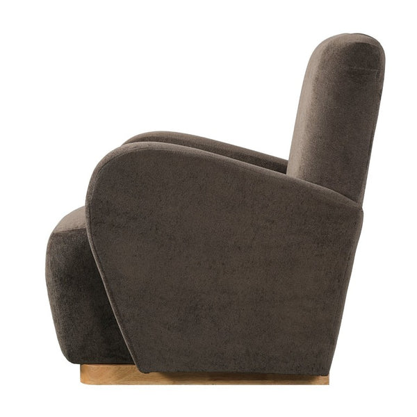 English Elm Audrey Armchair Wrap Around Solid Wood Frame Scandinavian Lounge Reading Chair Dark Brown 30.5 L x 34.5 W x 34 H Set of 2 N776P507260D-2