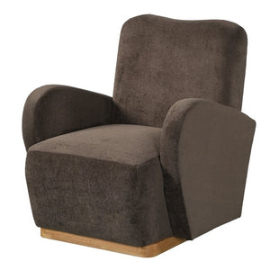 English Elm Audrey Armchair Wrap Around Solid Wood Frame Scandinavian Lounge Reading Chair Dark Brown 30.5 L x 34.5 W x 34 H Single N776P507260D