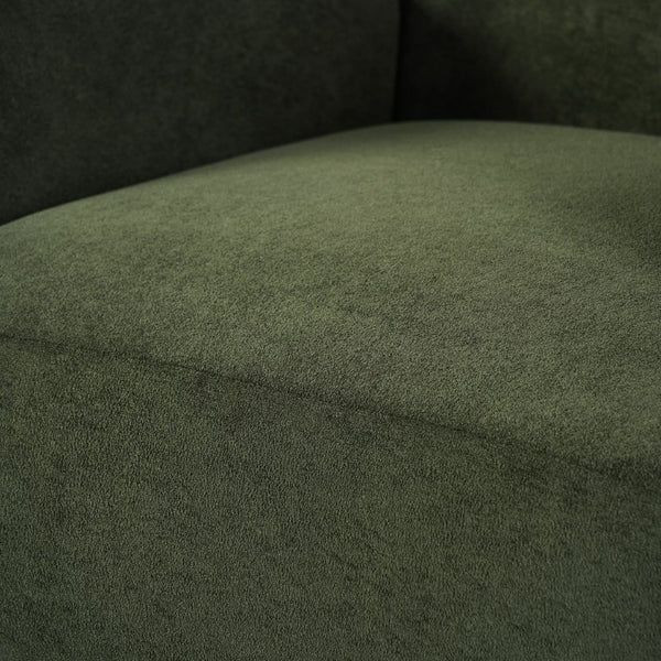 English Elm Audrey Armchair Wrap Around Solid Wood Frame Scandinavian Lounge Reading Chair Olive Green 30.5 L x 34.5 W x 34 H Single N776P507260G