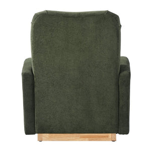 English Elm Audrey Armchair Wrap Around Solid Wood Frame Scandinavian Lounge Reading Chair Olive Green 30.5 L x 34.5 W x 34 H Single N776P507260G