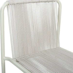 English Elm Outdoor Handwoven Rope Armless Dining Chairs Resort Style Patio Seating Set of 2 N776P507717W