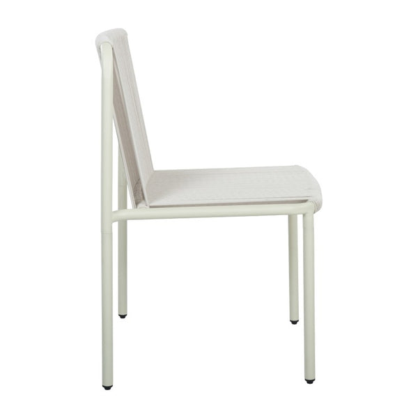 English Elm Outdoor Handwoven Rope Armless Dining Chairs Resort Style Patio Seating Set of 2 N776P507717W
