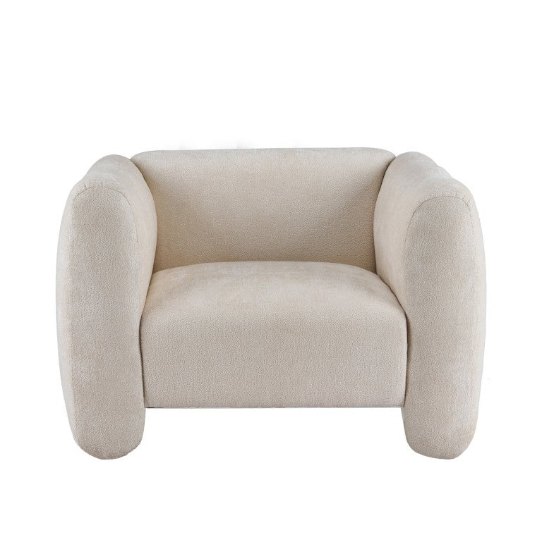 English Elm Upholstery Club Chair with Channel Stitching Plush Seat for Modern Living Spaces N776P519505B