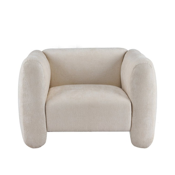 English Elm Upholstery Club Chair with Channel Stitching Plush Seat for Modern Living Spaces N776P519505B