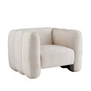 English Elm Upholstery Club Chair with Channel Stitching Plush Seat for Modern Living Spaces N776P519505B