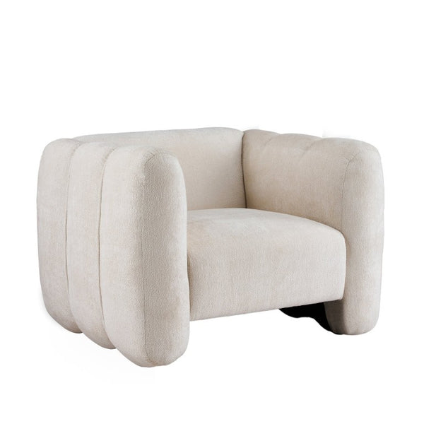 English Elm Upholstery Club Chair with Channel Stitching Plush Seat for Modern Living Spaces N776P519505B