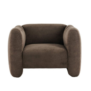 English Elm Velvet Club Chair with Channel Stitching Low Profile Seat for Modern Living Spaces N776P519505D