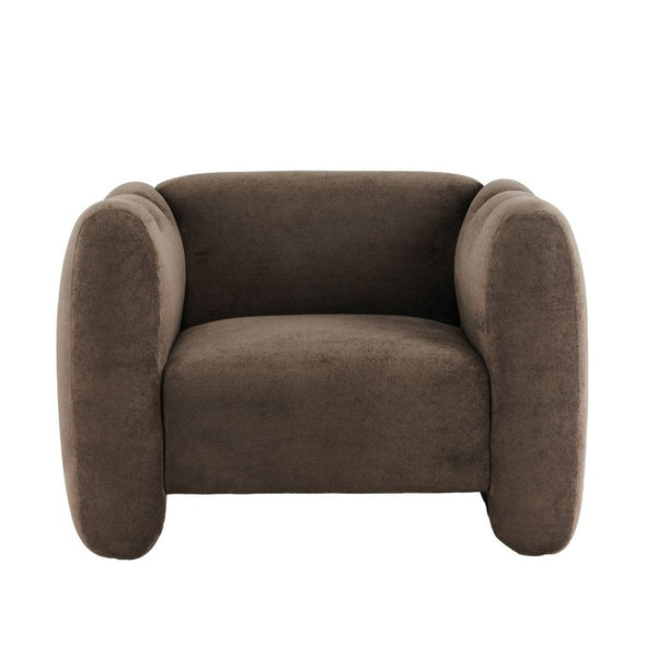 English Elm Velvet Club Chair with Channel Stitching Low Profile Seat for Modern Living Spaces N776P519505D