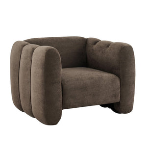 English Elm Velvet Club Chair with Channel Stitching Low Profile Seat for Modern Living Spaces N776P519505D