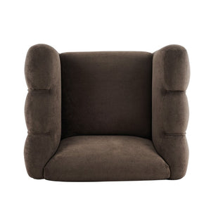 English Elm Velvet Club Chair with Channel Stitching Low Profile Seat for Modern Living Spaces N776P519505D