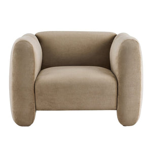 English Elm Velvet Club Chair with Channel Stitching for Living Room Bedroom or Reading Nook N776P519505L
