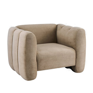 English Elm Velvet Club Chair with Channel Stitching for Living Room Bedroom or Reading Nook N776P519505L