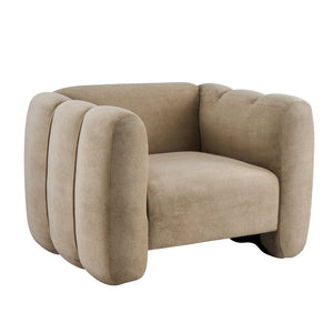 English Elm Velvet Club Chair with Channel Stitching for Living Room Bedroom or Reading Nook N776P519505L
