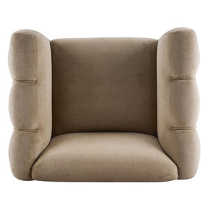 English Elm Velvet Club Chair with Channel Stitching for Living Room Bedroom or Reading Nook N776P519505L