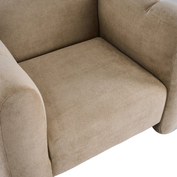 English Elm Velvet Club Chair with Channel Stitching for Living Room Bedroom or Reading Nook N776P519505L