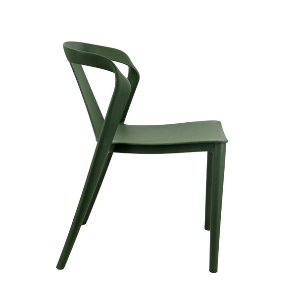 English Elm Orchid Outdoor Stackable Side Chairs UV Resistant Plastic Patio Set for Modern Spaces N776P521605G