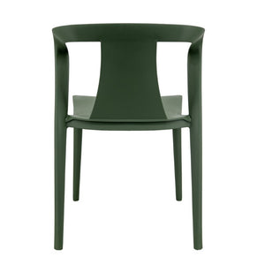 English Elm Orchid Outdoor Stackable Side Chairs UV Resistant Plastic Patio Set for Modern Spaces N776P521605G