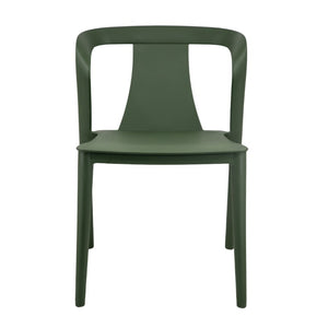 English Elm Orchid Outdoor Stackable Side Chairs UV Resistant Plastic Patio Set for Modern Spaces N776P521605G