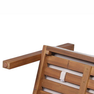 English Elm Leah Acacia Wood Adirondack Outdoor Chat Set with Slatted Table and Two Chairs Brown - A N776P524629B