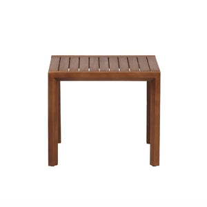 English Elm Leah Acacia Wood Adirondack Outdoor Chat Set with Slatted Table and Two Chairs Brown - A N776P524629B